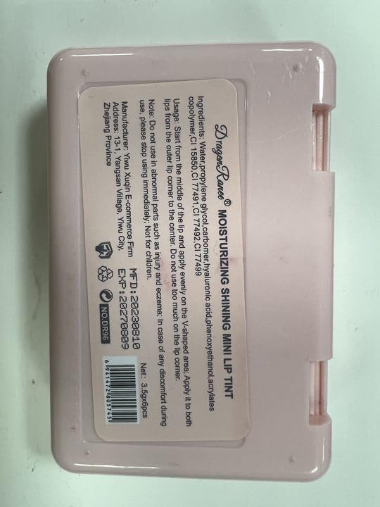 6 Colors Lip Tint Stain Set, Korean Lip Gloss Tint Plumping Mini Liquid Lipstick, Multi-use Lip and Cheek Tint, Long lasting Non-Stick Cup Waterproof, Vivid Color