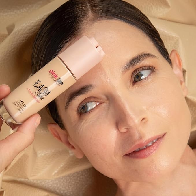 Easy Cover Liquid Makeup| Foundation Make Up| Tinted Moizturizer for face| Liquid Make Up| Medium coverage| Water base| Alcohol free| Model PKEC200