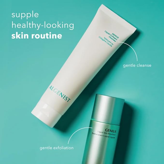 Algenist GENIUS Liquid Collagen Foaming Facial Cleanser - Hydrating Face Wash & Makeup Remover with Alguronic Acid and Microalgae Oil to Nourish & Restore Skin's Radiance (150ml)