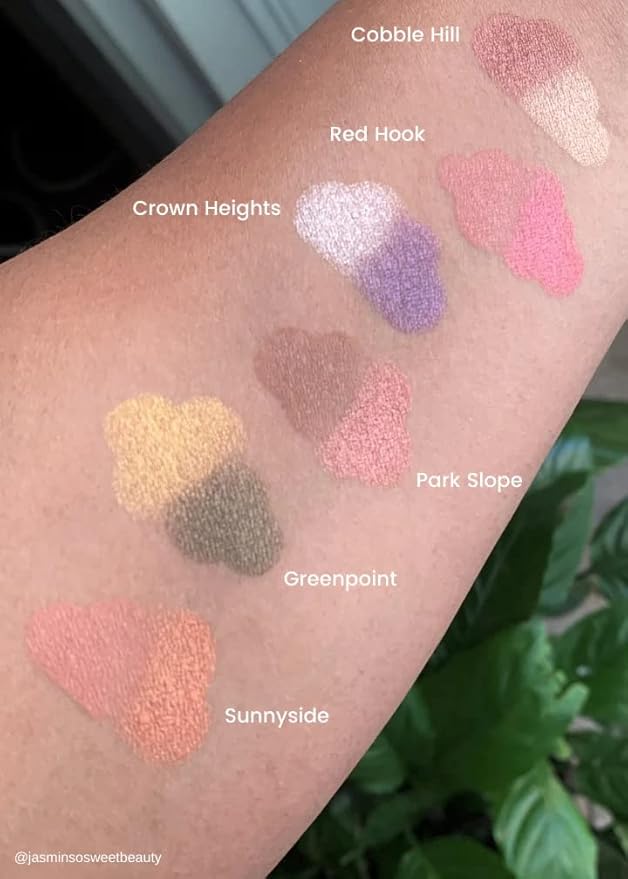 M2U NYC EyeShadow Duo, Eye Shadow Set, Multiple Shades/Colors, Makeup Eyeshadow Palette, 2 Colors Per Set (Greenpoint (Gold | Musty Green))