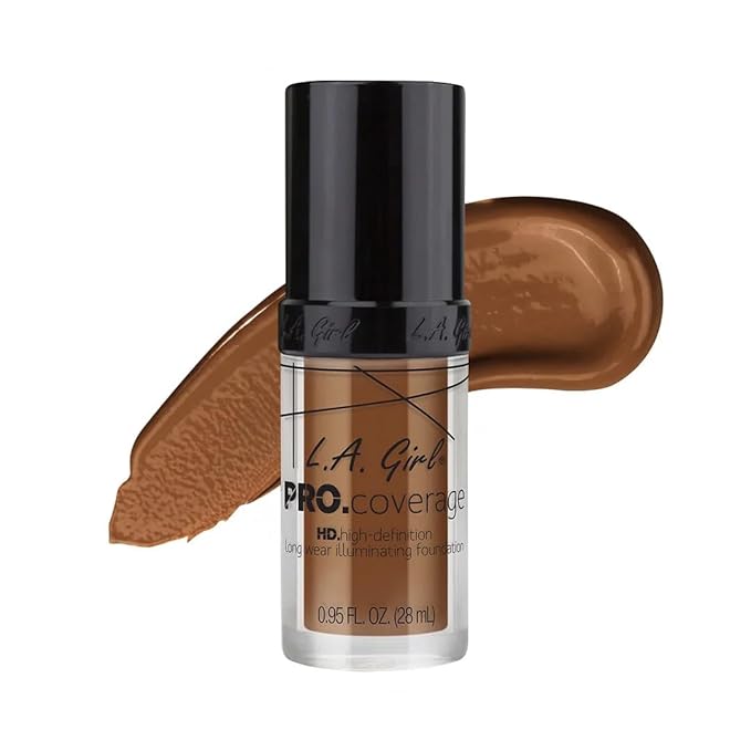 L.A. Girl Pro Coverage Liquid Foundation, Coffee, 0.95 Fl Oz