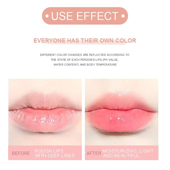3Pcs Color Changing Lipstick Set, All-Day Moisturizing Lip Care Pink Nude Tinted Lip Balm Tube for Girls Women Make Up Gift Set