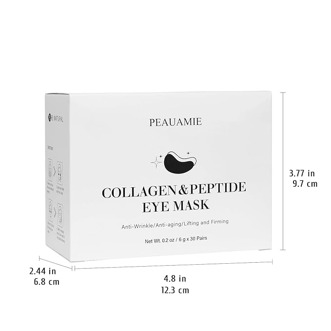 Under Eye Patches Collagen and Peptide Eye Mask for Dark Circles and Puffiness,Face Mask Skin Care Products 30 Pairs
