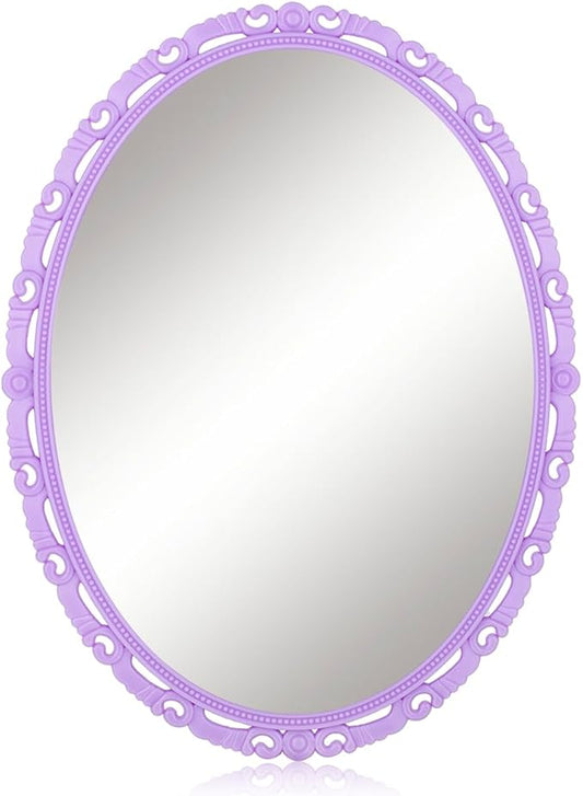 Magnetic Locker Mirror,5"x7"Real Glass Small Mirror for Locker with Magnetic Backing, for School Locker, Bathroom, Household Refrigerator, Locker Accessory, Workshop Toolbox or Office Cabinet(Purple)