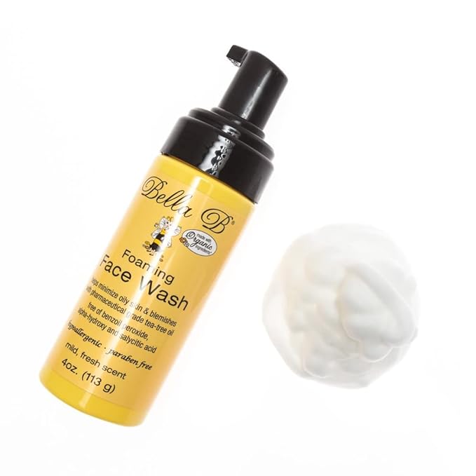 BELLA B Foaming Face Wash 4 oz - Pregnancy Safe Face Wash - Tea Tree Foaming Face Wash Made with Organic Ingredients - Use Twice Daily for Clear Skin
