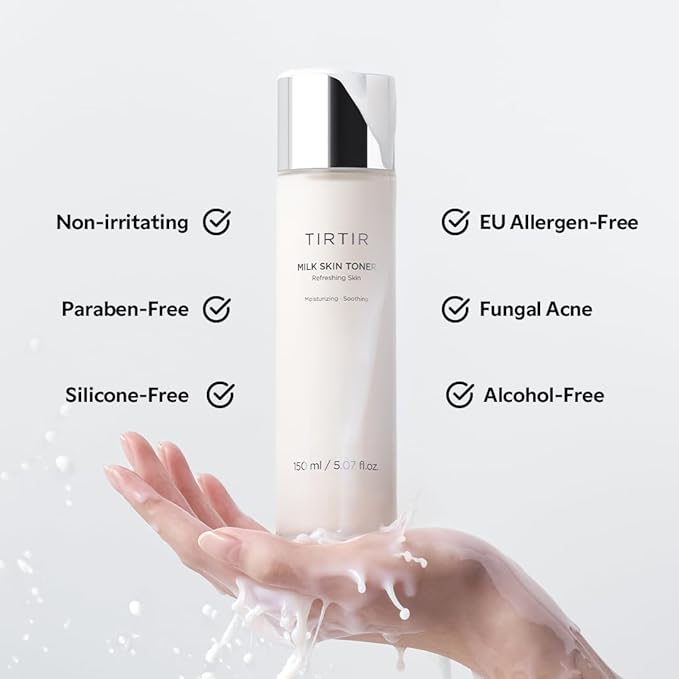 TIRTIR Milk Skin Rice Toner | Deep Moisturizing, Hydrating Toner for face, Niacinamide, Ceramide, Rice Bran Extract, Nature-Oriented Ingredients for Korean Skin Care, Vegan, 0.67 Fl Oz