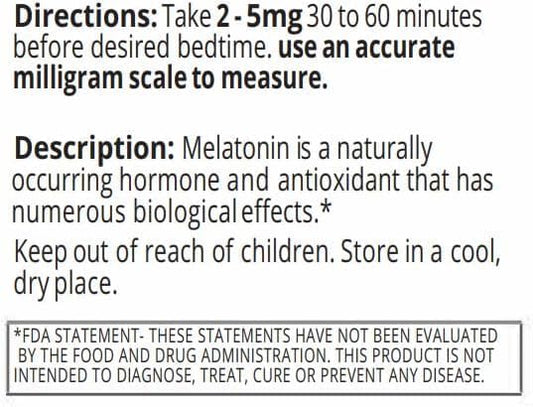 Melatonin | Natural Sleep Aid Bulk Powder | Custom Dose 2mg - 5mg Replace Capsules (100g - 50,000 Doses)