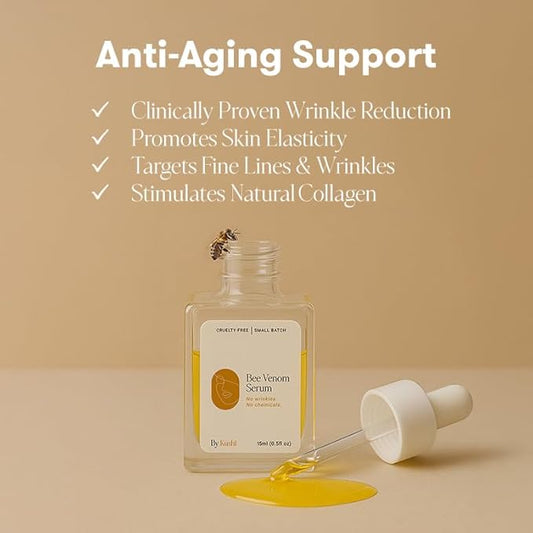 KUSHI Bee Venom Serum – Hydrating & Firming Face Serum for Radiant, Youthful-Looking Skin – Cruelty-Free, No Parabens or Sulfates – 15ml