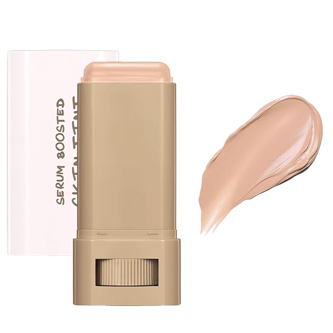 Beauty Balm Serum Boosted Skin Tint,Solid Tinted Moisturizing Serum Foundation Stick,Long-Lasting Moisturizing Flawless Face Makeup for Women (#05,18 g)