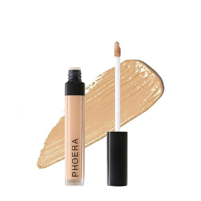 AQUAPURITY PHOERA Liquid Concealer Full Coverage Makeup Face Moisturizer Foundation Conceal Under Eye Dark Circles (104 CUSTARD)