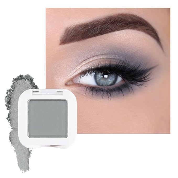 Matte Singe Eye Shadow Palette Makeup, Matte Smoky Gray Monochrome Eyeshadow For Old Women, Mini Pressed Pigmented Waterproof Sombras Para Ojos, Vegan, Talc, Paraben & Cruelty Free, 10