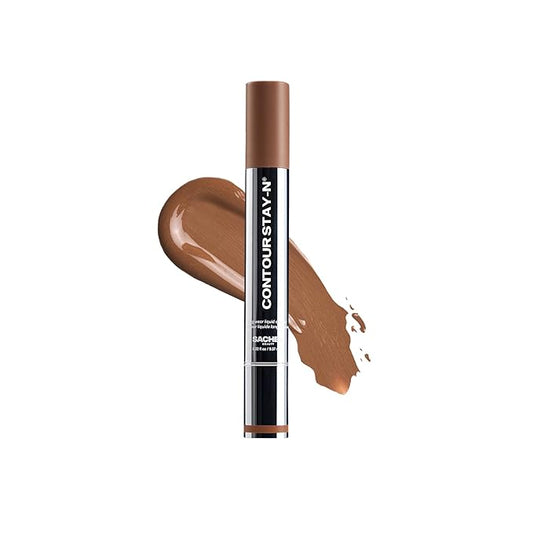 Sacheu Liquid Contour STAY-N Long Wear Bronzer Cream Contour Makeup — Long Lasting, Blendable, & Lightweight Formula — Vegan & Cruelty-free, Giving Drama