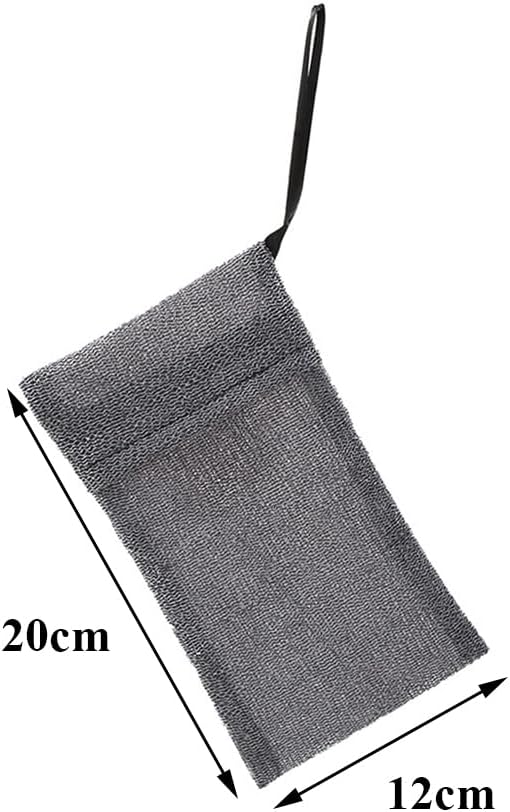 Soap Saver Bag Exfoliating Soap Pouch Bubble Foam Net Bag Sponge Facial Cleaning Soap Bags Foaming Bar Soap Pouches for Bath Shower(Grey)