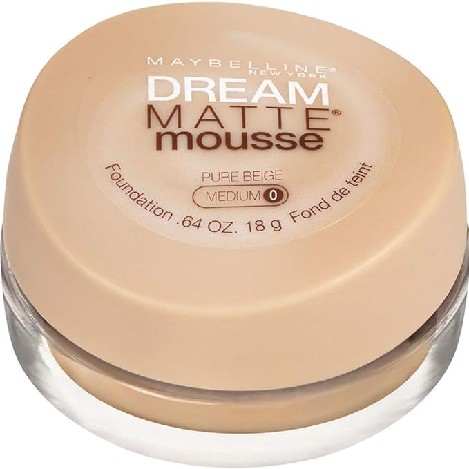 Maybelline Dream Matte Mousse Foundation, Light Beige [0], 0.64 oz