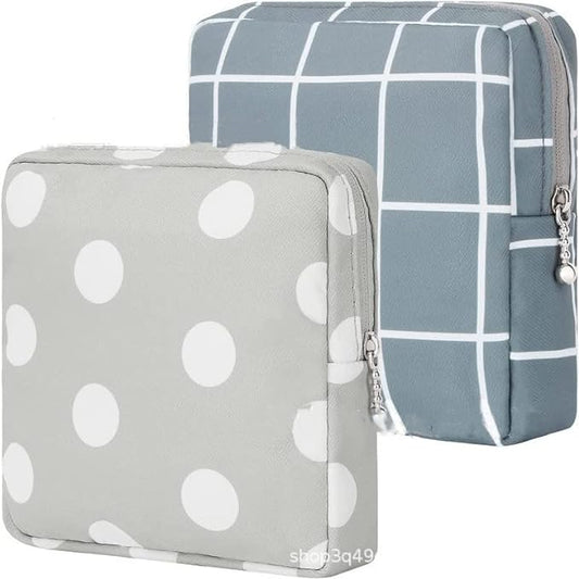 2PCS Mini Makeup Bag,Cute Pocket Cosmetic Bag,Portable Small Make Up Bags for Women,Travel Cosmetic Bag Small Makeup Pouch,Mini storage bag for Sanitary pad,coin,lipstick,jewelry