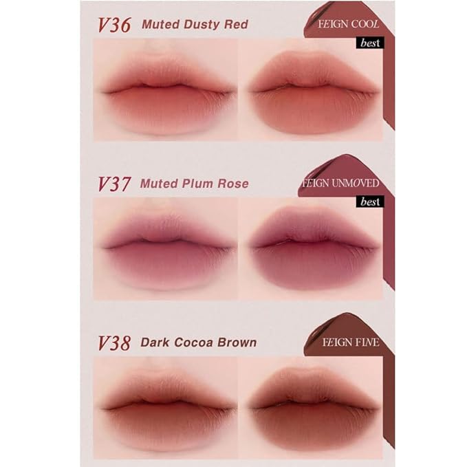 BBIA Last Velvet Tint - Soft & Creamy Matte Finish Lip Stain, Blur Effect with Velvety Texture, Long-Lasting, High Pigment, Lightweight, Non-Drying, Vegan, Korean Lip Makeup (V35 FEIGN JOY)