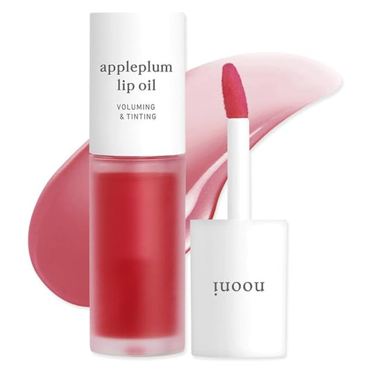 NOONI Korean Hydrating Lip Oil - Appleplum | Long-Lasting, Moisturizing, Plumping, Revitalizing for Dry Lips, Waterproof, No Peel Off, Korean Tint, Hydrating, Nourishing Crystal Clear, 0.12 FL Oz