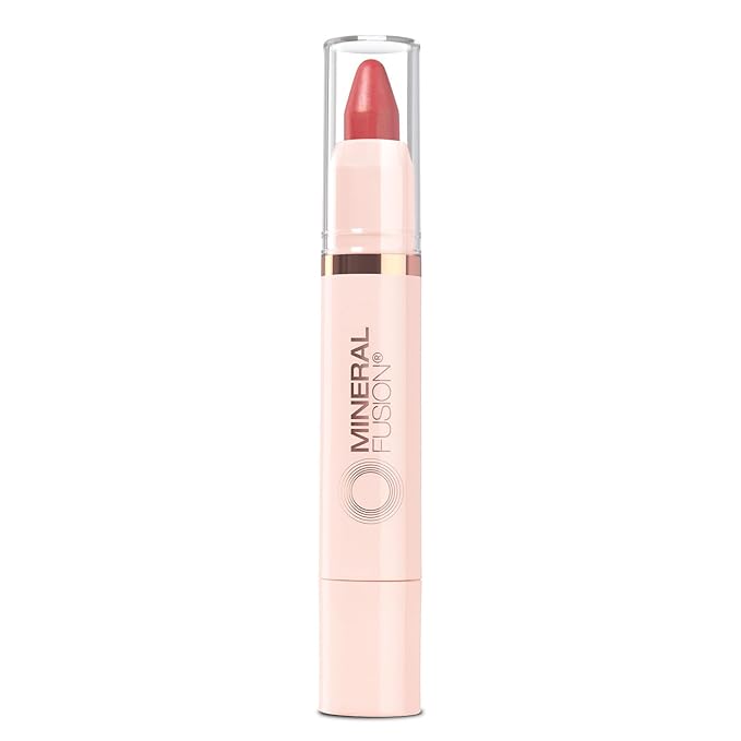 Mineral Fusion NEW Sheer Moisture Lip Tint, Buildable Lip Color, Hydrating Lip Balm with Jojoba Oil, Shea Butter & More, Hydrates & Nourishes, FD&C Dye-Free & Hypoallergenic, Confident, Melon Pink