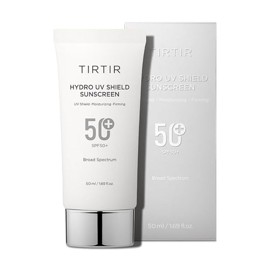 TIRTIR Hydro UV Shield Sunscreen | SPF 50+ UVA/UVB Protection, Lightweight, No White Cast, Non-greasy, Korean Sunscreen, 1.69 Fl Oz (Pack of 1)