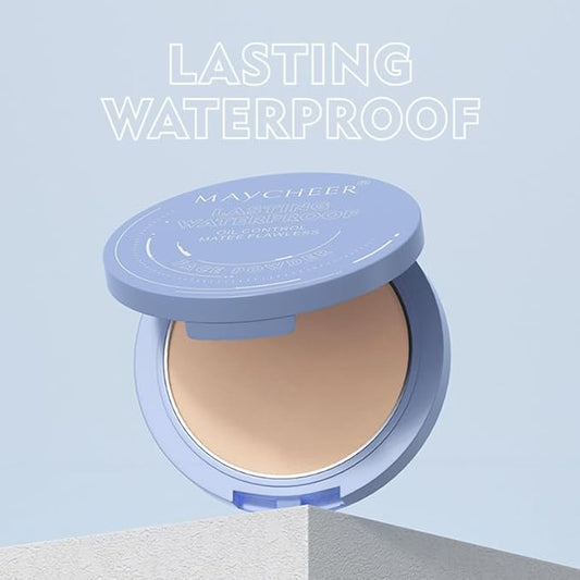 Oil Control Face Pressed Powder, Matte and Smooth Translucent Powder Setting Powder Makeup, Waterproof Long Lasting Finishing Face Powder, Cruelty-free (03 Dark)