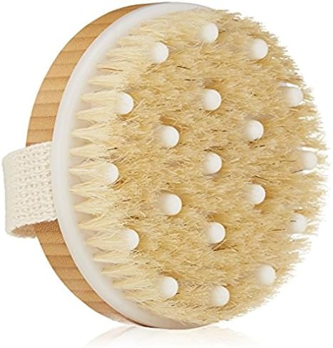 Dry/Wet Body Brush - Natural Boar's Bristle - Remove Dead Skin And Toxins, Cellulite Treatment,Exfoliates, Stimulates Blood Circulation, Massage 2-in-1 (1 pack)