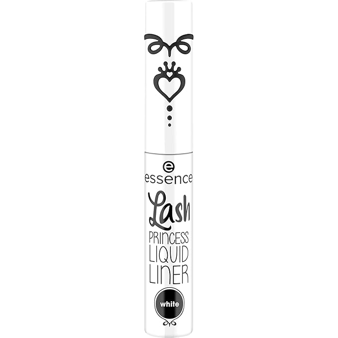 essence | Lash Princess Liner White | Smudge Proof, Matte Eyeliner with Ultra-Fine Brush Tip | Vegan & Cruelty Free