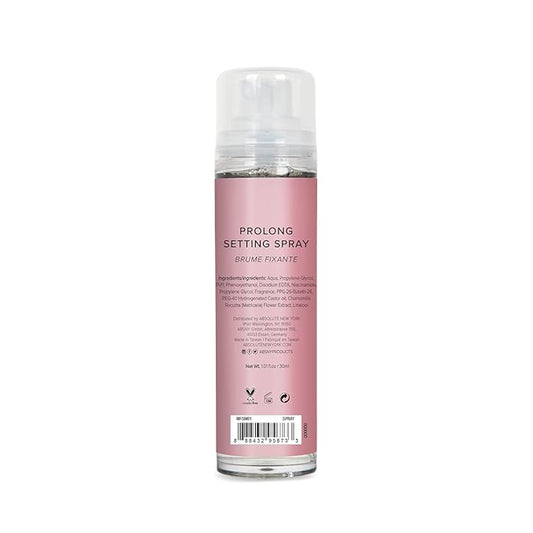 Absolute New York Prolong Setting Spray, Hydrate, Set and Prolong, Skin Boosting Hydration, Calm Skin and Reduce Redness (1.01 fl oz, Prolong Setting Spray)