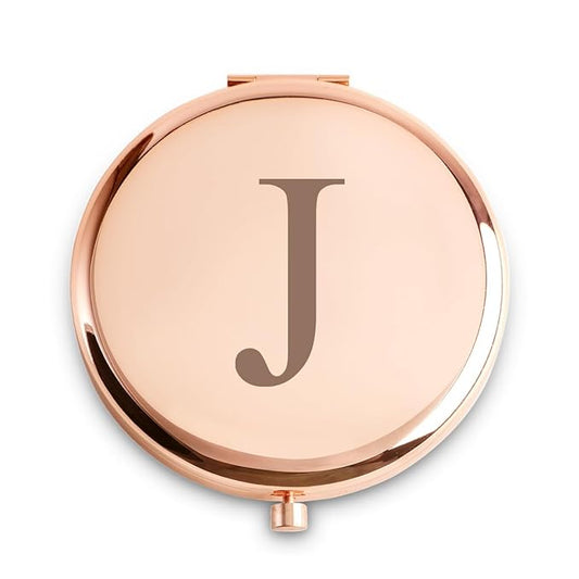 Personalized Gifts for Women Girls, Initial Compact Mirror, Unique Mothers Day Birthday Gifts for Friends Mom Wife Grandma Sister Daughter, 2025 Graduation Gifts for Her College Medical High School