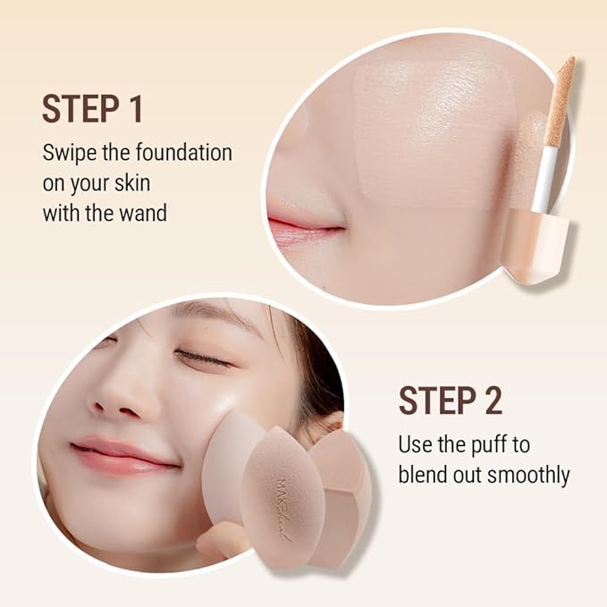 1.P.L AMPOULE GLOW FOUNDATION dewy glowy finish, liquid foundation with wand, all day coverage, blendable, 28g 0.99 fl Oz [19-N PURITY]