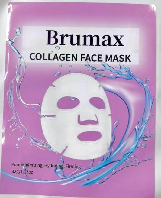 Bio-technology COLLAGEN Deep Face Mask, Hydrating Overnight Hydrogel Mask, Pore Minimizing, Elasticity Improvement, Beauty Mask, Organic, Vegan, Rich in Vitamin C, Aloe Vera, 34g x4ea