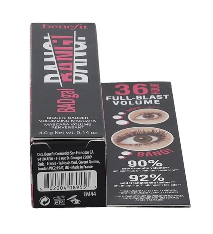 Benefit BADgal Bang Volumizing Mascara Mini Black, 0.14 Ounce