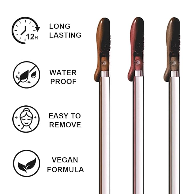 3 Colors Peel Off Lip Liner Stain with Tweezer, Long Lasting Waterproof Lip Tint Stains Makeup Set with Matte Finish for Women, Natural Look, Easy to Use, for All Skin Types (234)