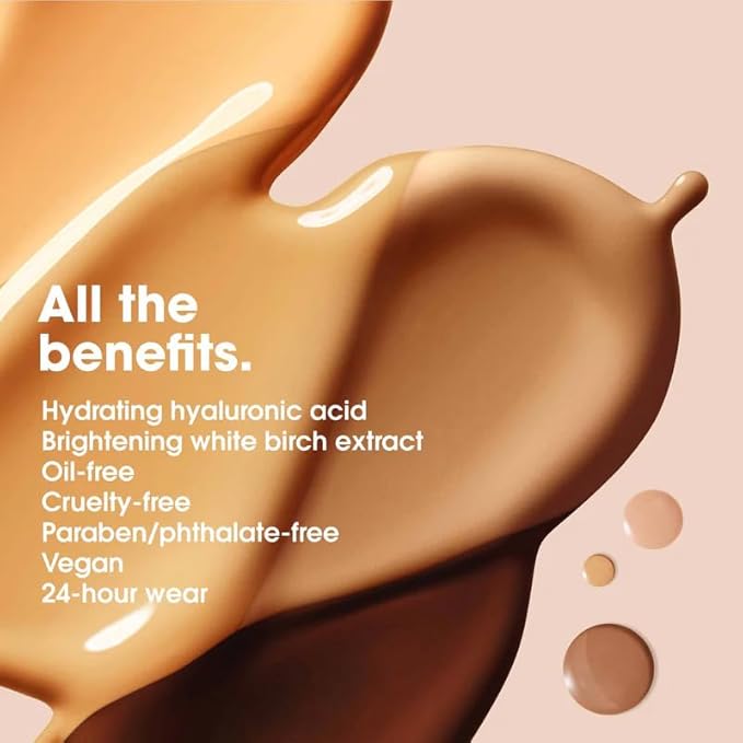 Beautyblender Bounce Liquid Whip Long Wear Foundation, Full Coverage Natural Matte Makeup Foundation, Oil Free 24 Hour Wear, 3.40 W Med Peach Version 2.0