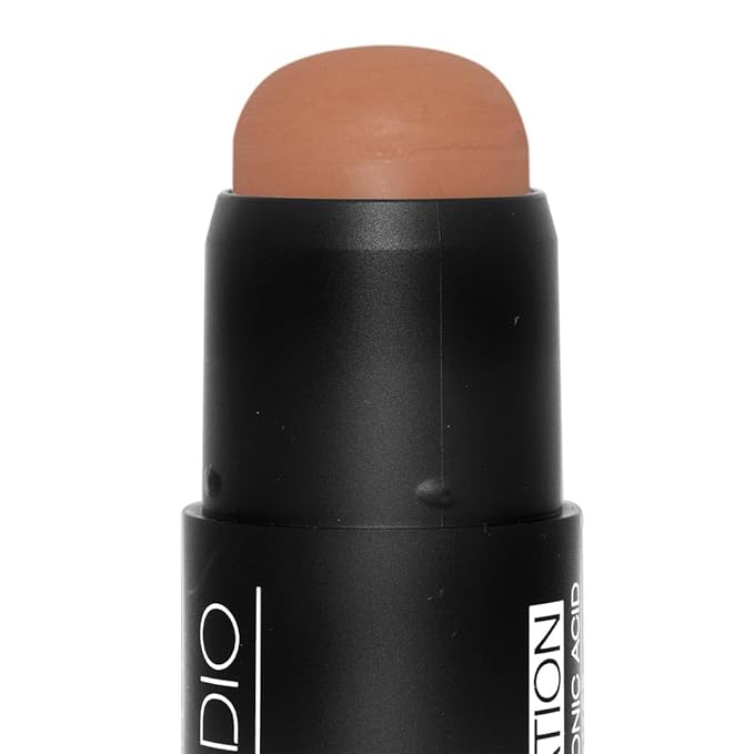 Palladio BUILD + BLEND Foundation Stick, Contour Stick for Face, Professional Makeup for Perfect Look, 0.25 Ounce (Cinnamon)