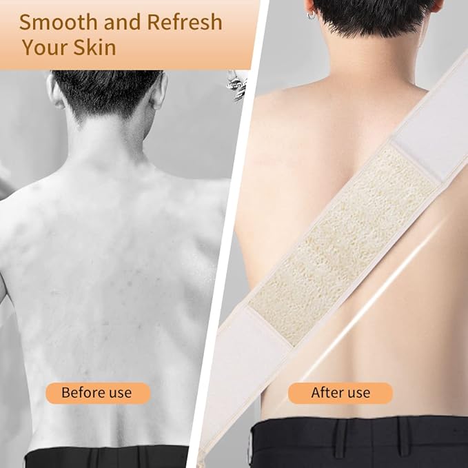 Loofah Sponge Exfoliating Body Scrubber(4 Pack), Zenidoo Natural Loofah Face Pad Bath Shower Body Scrubber for Women and Men, Made with Eco-Friendly and Biodegradable Luffa Pads,Large Size