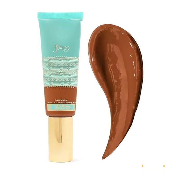 Juvia's Place I Am Magic Natural Radiance Foundation - 130Mali - Full Coverage Liquid Foundation Makeup for Dry, Mature, Aging, and Combination Skin - Lightweight Longwear Base with Radiant Finish