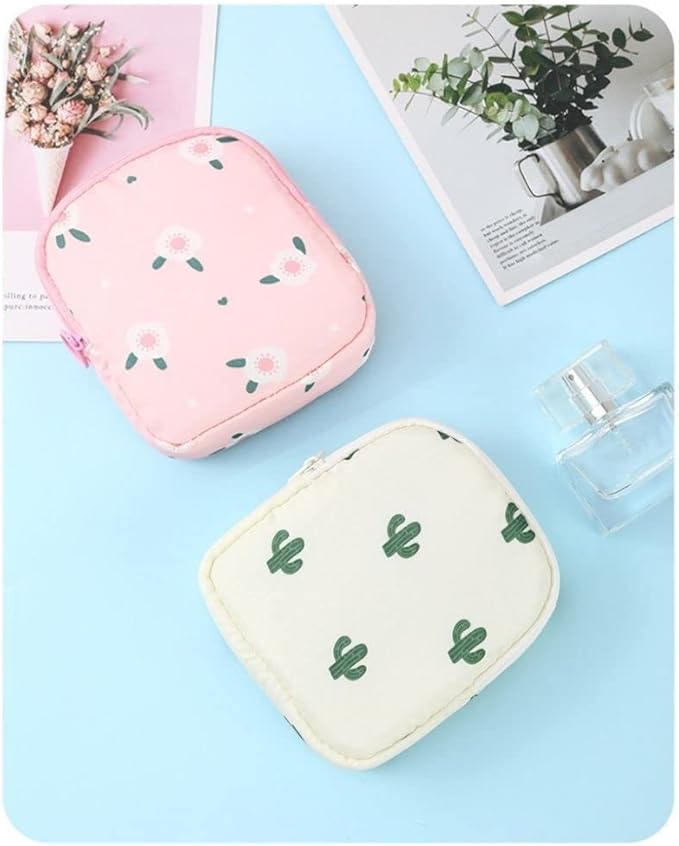 2PCS Mini Makeup Bag,Cute Pocket Cosmetic Bag,Portable Small Make Up Bags for Women,Travel Cosmetic Bag Small Makeup Pouch,Mini storage bag for Sanitary pad,coin,lipstick,jewelry