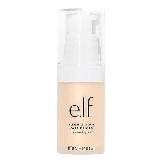 e.l.f. Illuminating Face Primer, Silky Face Makeup Primer For Long-Lasting Makeup & Luminous Glow, Fills In Fine Lines, Vegan & Cruelty-free