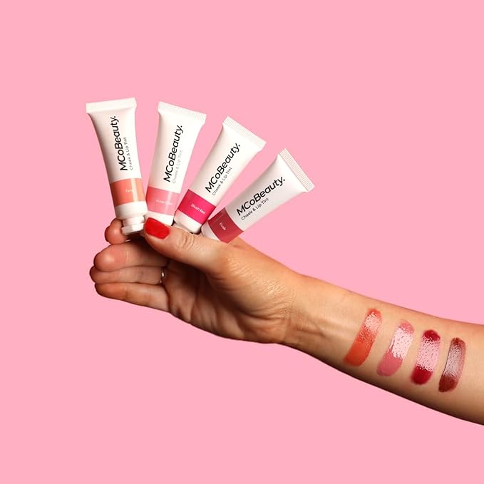 MCoBeauty Cheek & Lip Tint, Rose Glow, Vibrant Pop of Color for Cheeks and Lips, Vegan, Cruelty Free Cosmetics