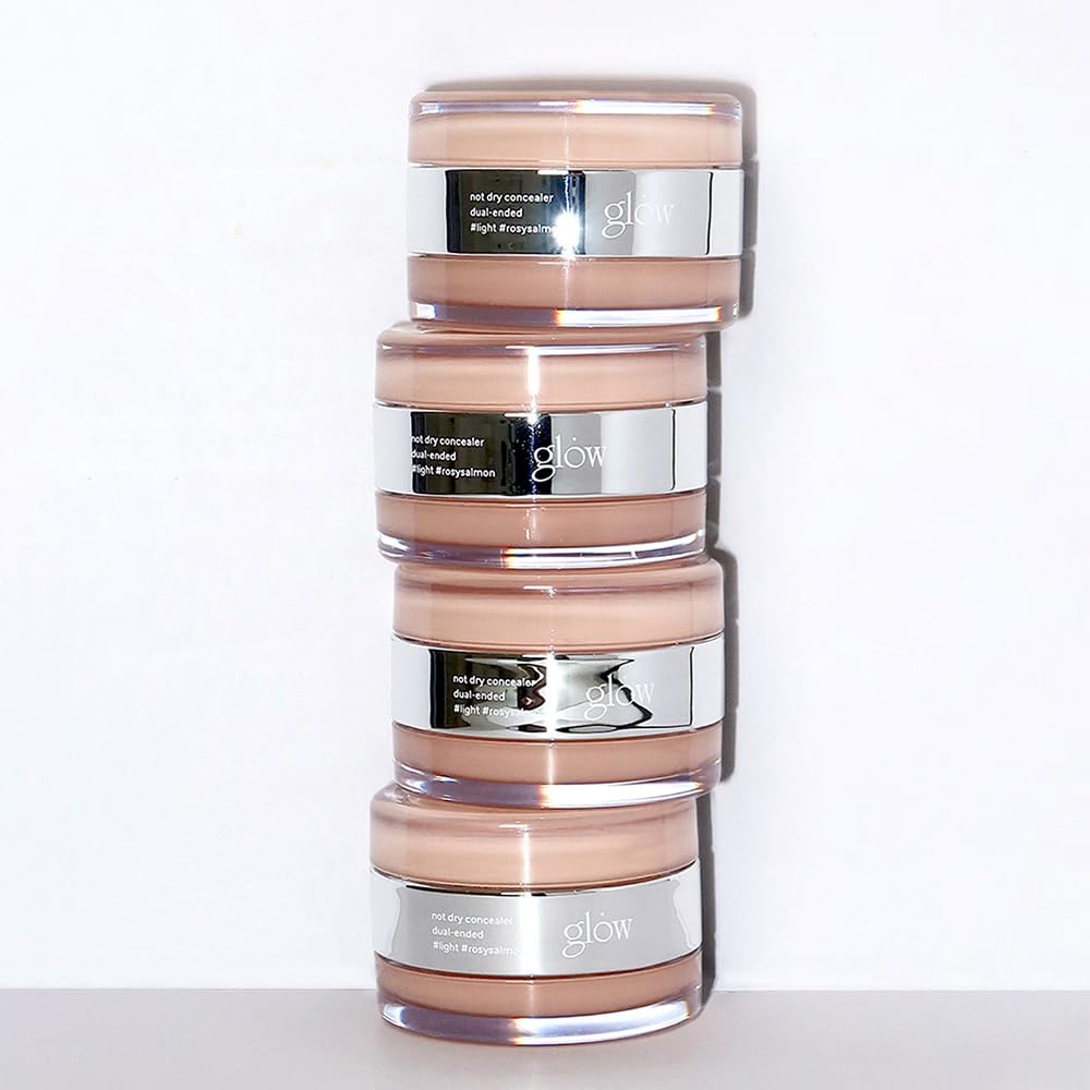 glow not dry concealer #light #rosysalmon : vegan-free, hypoallergenic, premium dual-ended concealer, expertly crafted to flawlessly cover blemishes and dark circles, 0.4 Oz, Beige