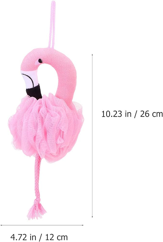 Beaupretty 6 Pcs Flamingo Bath Ball Flamingo Shower Loofah Body Scrubber Shower Scrub Sponges Body Wash Cleanse Household Pink Environmental Protection Pe Men and Women Shower Wipe