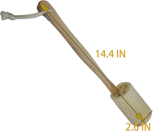 Back Loofah Scrub Loofah Sponge Long Handle Loofah Shower Bath Brush On a Stick Body Scrub Brush Scrubber Loofah Exfoliating Body Eco-Friendly Sponge