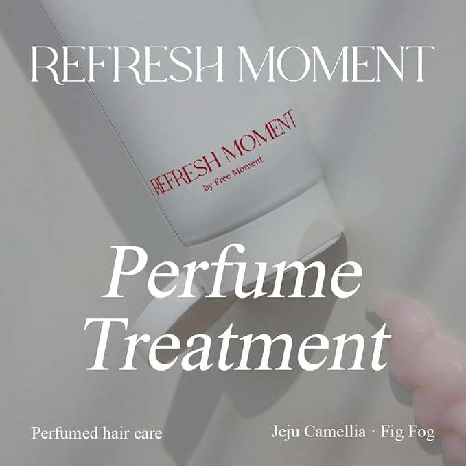 Refresh Moment Perfume Hair Treatment (02 Fig Fog) | Moisturize and Soften Hair | Vegan Conditioner for Oily Hair | Non-Greasy Formula | Fruity-Woody Fragrance | 5.07 fl. oz
