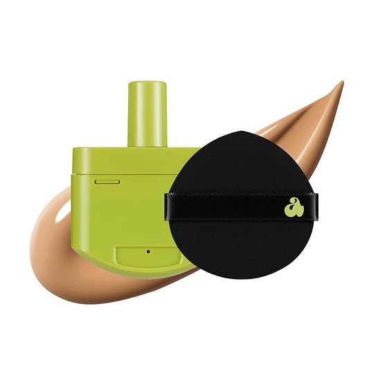 UNLEASHIA Foundation Makeup Healthy-Green Cushion - 15g, SPF 30 PA++, Lightweight Buildable Coverage, Vegan, Natural Satin Finish(27W)