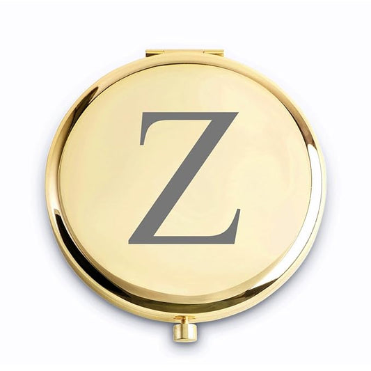 Personalized Gifts for Women Girls, Initial Compact Mirror, Unique Mothers Day Birthday Gifts for Friends Mom Wife Grandma Sister Daughter, 2025 Graduation Gifts for Her College Medical High School