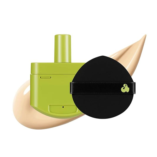 UNLEASHIA Foundation Makeup Healthy-Green Cushion Refill - 15g, Lightweight Buildable Coverage, Vegan Makeup, Natural Satin Finish(16N)