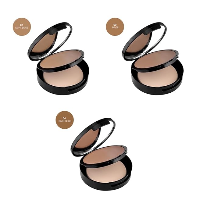 Radiant Professional Velvet Finish Cream Powder Makeup SPF 15 - Cream Foundation Makeup with Natural Looking Matte Finish - Water Resistant - Moisturizing - SPF 15 - Dark Beige (04)