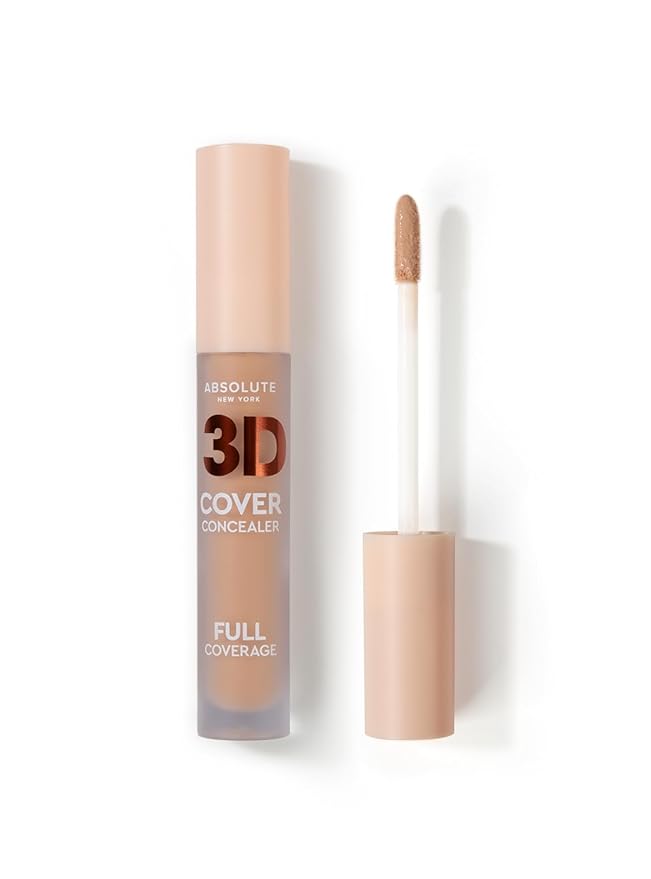 Absolute New Yor 3D Cover Concealer, Full Coverage Concealer for Flawless Skin, Long-Lasting Formula, Ideal for Concealing Imperfections