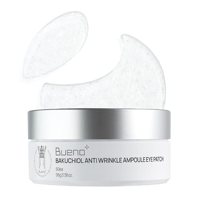 Bakuchiol Anti-Wrinkle Ampoule Eye Patch, 60 Patches, Under Eye Patches for Puffy Eyes and Dark Circles with Bakuchiol and Retinol, Korean Skin Care