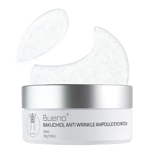 Bakuchiol Anti-Wrinkle Ampoule Eye Patch, 60 Patches, Under Eye Patches for Puffy Eyes and Dark Circles with Bakuchiol and Retinol, Korean Skin Care